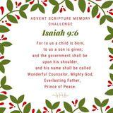 Advent Scripture Challenge: Memorize and Meditate on Isaiah 9:6 