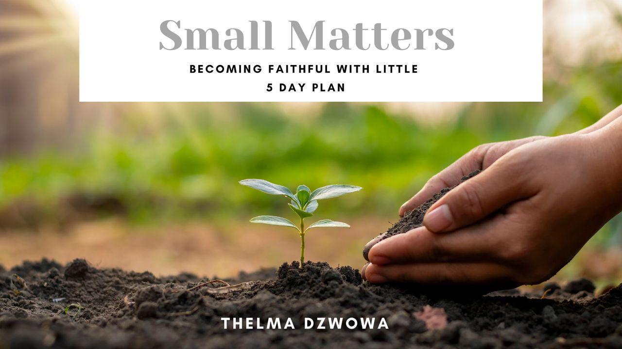 Small Matters: Becoming Faithful With Little