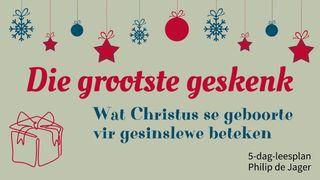 Die geboorte van Christus en gesinslewe